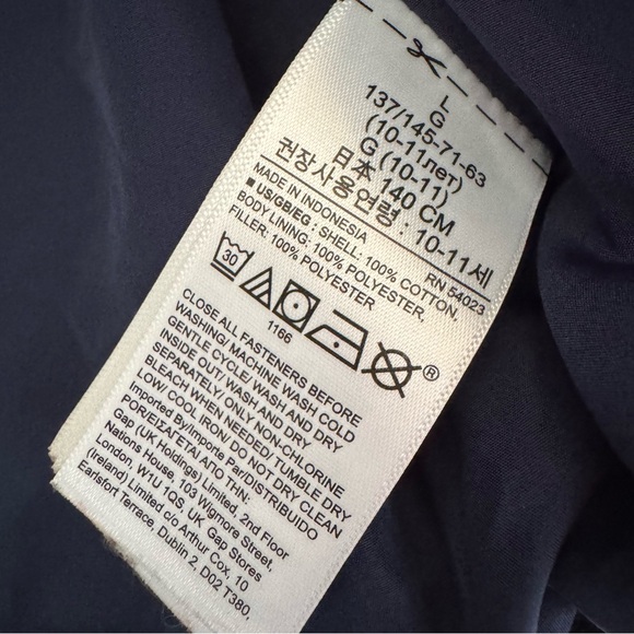 Gap Teen Blue Denim Puffer Vest - Picture 4 of 5